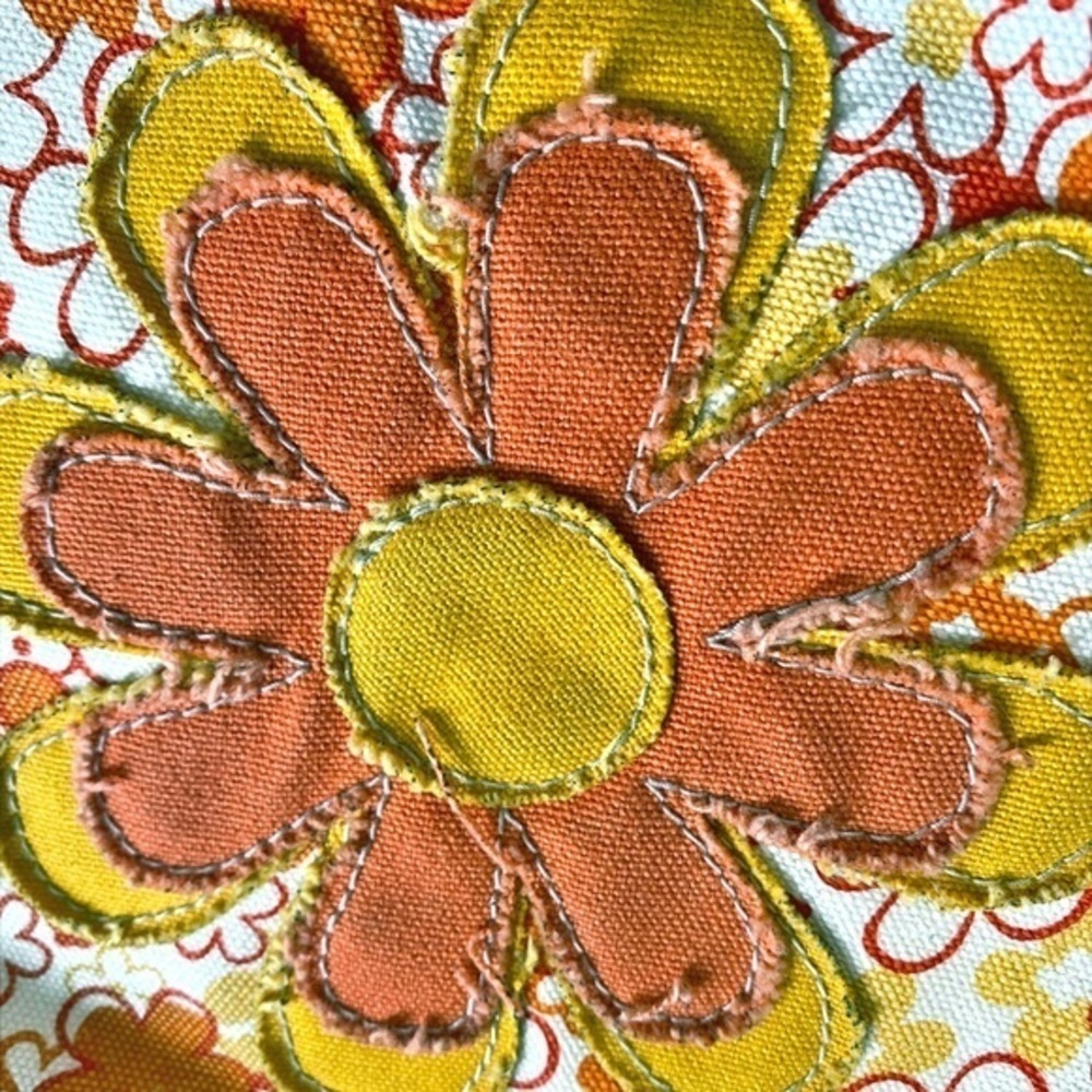Fashion‎ Express Small Orange Retro Floral Crossbody Bag - Picture 3 of 15